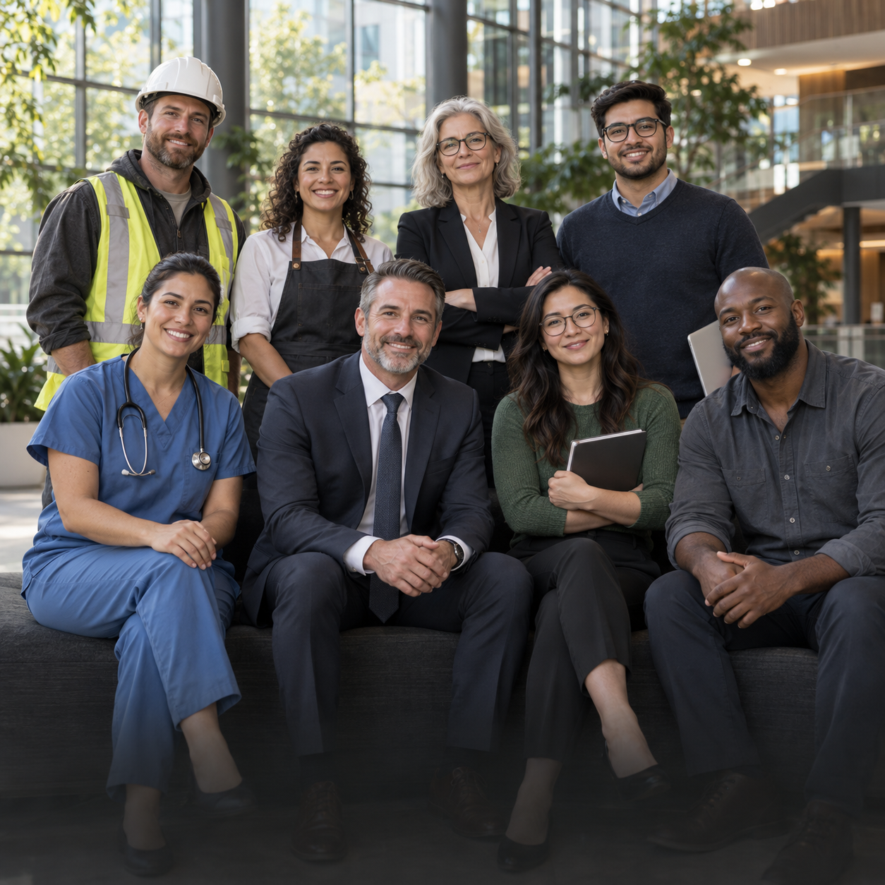 Illustration of professionals representing the diverse industries CCS supports